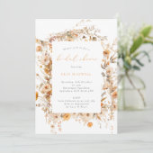 Herfst Wildflower Lijst Boho Vrijgezellenfeest Kaart (Staand voorkant)