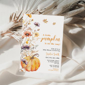 Herfst Wildflower Little Pumpkin Baby shower Kaart