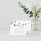 Herfst Wildflower Mason Jar Recipe Request Informatiekaartje (Staand voorkant)