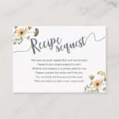 Herfst Wildflower Mason Jar Recipe Request Informatiekaartje (Voorkant)