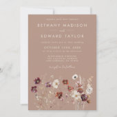 Herfst Wildflower Meadow Alles in één bruiloft Kaart (Voorkant)