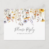 Herfst Wildflower Menu Keuze RSVP Briefkaart (Voorkant)