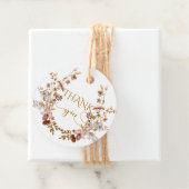 Herfst Wildflower Minimalistisch Elegant Baby show Bedankjes Labels (In situ)