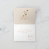 Herfst Wildflower Minimalistisch Elegant Baby show Bedankkaart (Binnen)