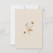 Herfst Wildflower Minimalistisch Elegant Vrijgezel Bedankkaart (Achterkant)