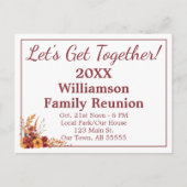 Herfst Wildflower Ontmoet Reunion Briefkaart (Voorkant)