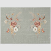 Herfst Wildflower Pampas Grass Sage Green Decoupag Tissuepapier (Voorkant)