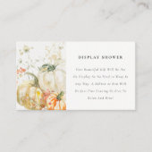 Herfst Wildflower Pompoen Display Douche Baby show Informatiekaartje (Voorkant)