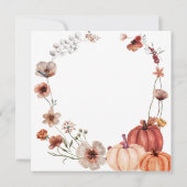 Herfst Wildflower Pompoen is op weg naar Baby show Kaart (Achterkant)