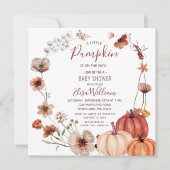 Herfst Wildflower Pompoen is op weg naar Baby show Kaart (Voorkant)