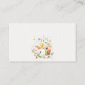 Herfst Wildflower Pompoen Luier Raffle Baby shower Informatiekaartje (Achterkant)