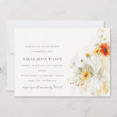 Herfst `Wildflower Pompoen Waterverf Verjaardag Kaart (Voorkant)