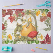 Herfst Wildflower Pompoenen Rustic Wood Decoupage Tissuepapier (Craft)