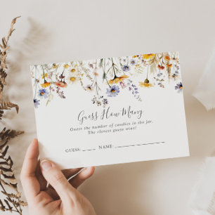 Herfst Wildflower Raad hoeveel spel Kaart Visitekaartje