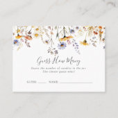 Herfst Wildflower Raad hoeveel spel Kaart Visitekaartje (Voorkant)