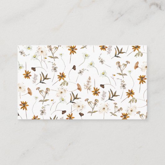 Herfst Wildflower raden hoeveel kussen bruids spel Informatiekaartje (Achterkant)