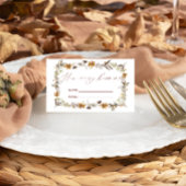 Herfst Wildflower raden hoeveel kussen bruids spel Informatiekaartje