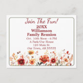 Herfst Wildflower Sluit je aan bij het Family Reun Feestdagenkaart (Voorkant)