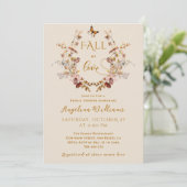 Herfst Wildflower terracotta Elegant Vrijgezellenf Kaart (Staand voorkant)