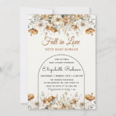 Herfst Wildflower terracotta Herfst Baby shower Kaart (Voorkant)