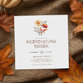 Herfst Wildflower Thanksgiving Friendsgiving Diner Kaart