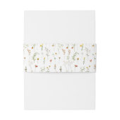 Herfst Wildflower Uitnodiging bruiloft Belly Band Uitnodigingen Wikkel (Achterkant Voorbeeld)