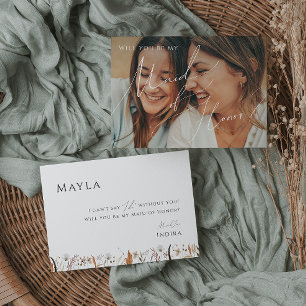 Herfst Wildflower   Vervaagde foto Maid of Honor K Kaart