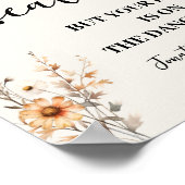 Herfst Wildflower Vind uw stoel bruiloft receptie Poster (Hoek)