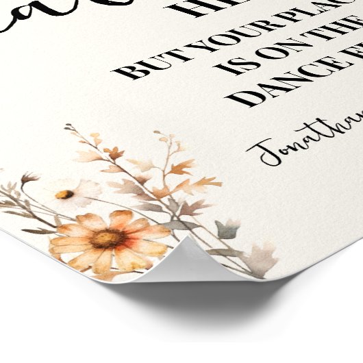 Herfst Wildflower Vind uw stoel bruiloft receptie Poster (Hoek)