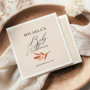 Herfst Wildflower Waterverf Baby shower Napkins Servet