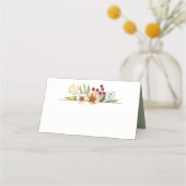 Herfst Wildflower Waterverf Bruiloft Wijze Plaatskaartje (Achterkant)