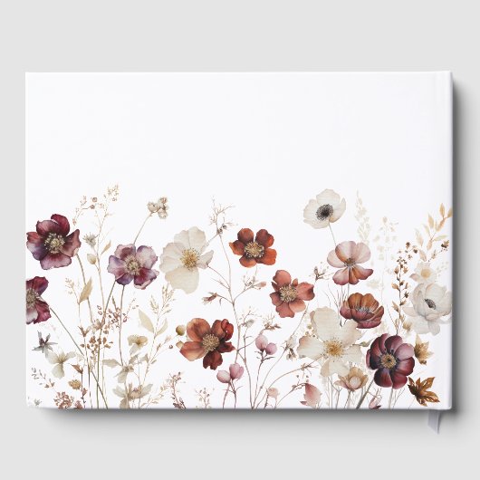 Herfst Wildflower Wedding Gastenboek (Achterkant)