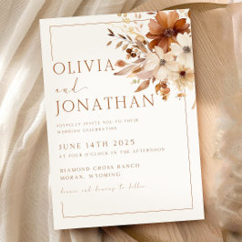 Herfst Wildflower Wedding Herfst Floral Wedding Bo Kaart