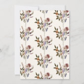 Herfst Wildflower Wedding Kaart (Achterkant)