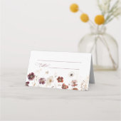 Herfst Wildflower Wedding Plaatskaartje (Voorkant)