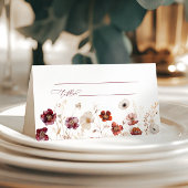 Herfst Wildflower Wedding Plaatskaartje
