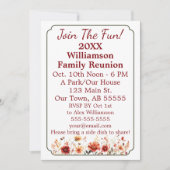 Herfst Wildflower Word lid van de Fun Family Reuni Feestdagenkaart (Voorkant)