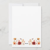 Herfst Wildflower Word lid van de Fun Family Reuni Feestdagenkaart (Achterkant)