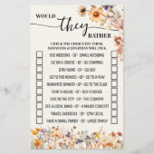 Herfst Wildflower zou ze liever douchen spel Kaart (Voorkant)