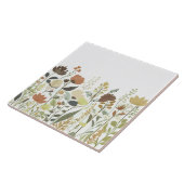 Herfst Wildflowers - Aardse Herfst Bloemen Tegeltje (Zijkant)