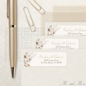 Herfst Wildflowers Adreslabel Etiket