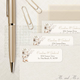 Herfst Wildflowers Adreslabel Etiket