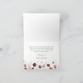 Herfst Wildflowers Bedankt Card (Binnen)