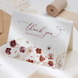 Herfst Wildflowers Bedankt Card