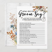 Herfst Wildflowers Birch Tree Vrijgezellenfeest Ga Kaart (Voorkant / Achterkant)