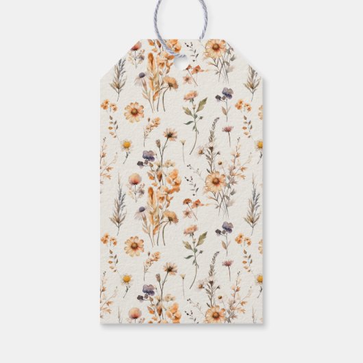 Herfst Wildflowers Bubbles & Brews Douche gunst Cadeaulabel (Achterkant)