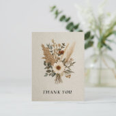 Herfst Wildflowers Getextureerd papier Bedankt Car Briefkaart (Staand voorkant)