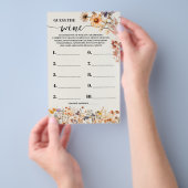 Herfst Wildflowers Guess de Wijndouche Game Kaart (Hand)