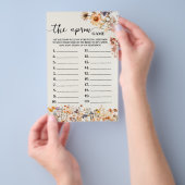 Herfst Wildflowers Het Schort Vrijgezellenfeest Ga Flyer (Hand)