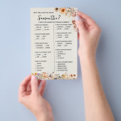 Herfst Wildflowers Hoe goed ken je het bruidsspel? Flyer (Hand)